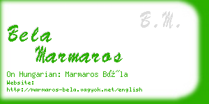 bela marmaros business card